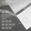 LuxeBath Duschwanne 120x70cm Weiß Extra flache SMC Produktbild-Vorschau 5