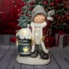 Figurka dekoracyjna chłopiec i skrzynka pocztowa 45 cm Podgląd zdjęcia produktu 5