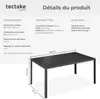 Table de jardin BIANCA 150 x 90 cm pieds réglables en Voir les images du produit 6