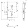 BMH Stahltürschloss 1739 PZ 65mm Stulp 24mm Dorn 9mm Produktbild-Vorschau 2