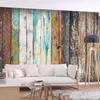 Selbstklebende Folie Fototapete - Wooden Rainbow 392x280 cm Produktbild-Vorschau 2