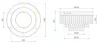 Technical drawings of a chandelier with dimensions. Produktbild-Vorschau