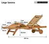 Gartenliege Teak Sonnenliege verstellbar als Teak Liege mit Produktbild-Vorschau 7