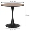 Esstisch Vicco Carl Nussbaum/Schwarz 80 x 80 cm, Model Produktbild-Vorschau 2