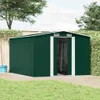 vidaXL Gerätehaus 257x298x178 cm Metall Grün Produktbild-Vorschau 1