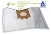 A vacuum cleaner bag with a marketing overlay highlighting its ecological benefits. Produktbild-Vorschau