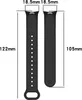 Diagram showing dimensions of two black watch straps. Produktbild-Vorschau