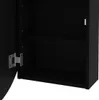 Ovaler Badezimmerschrank mit Spiegel - RURI - Schwarz Produktbild-Vorschau 5