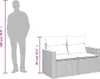 vidaXL Gartensofa 2-Sitzer mit Kissen Grau Poly Rattan Produktbild-Vorschau 9
