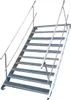 Stahltreppe 10 Stufen-Breite 80cm Variable-Höhe 150-200cm Produktbild-Vorschau 1