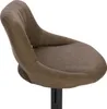 A close-up view of a brown faux leather bar stool seat and backrest. Produktbild-Vorschau