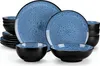 A set of blue and black ceramic dishes. Voir les images du produit