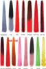 A grid of different colored hair extensions, each labeled with its color name or code. Produktbild-Vorschau