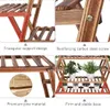 FATIVO Scaffale per fiori da balcone in legno massello, 8 Anteprima dell’immagine prodotto 6
