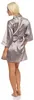 Damen Morgenmantel kurzer Kimono in Satin-Optik; Taupe XXL Produktbild-Vorschau 3