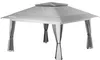 Gazebo pieghevole Wiltec con zanzariera 4 x 4 m grigio Anteprima dell’immagine prodotto 1