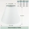 Wogati® Premium Lampenschirm E14/E27 Baumwolle | Weiß / Produktbild-Vorschau 4