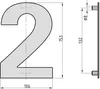 BASI - Hausnummer - HN 160 - 2 - Stahl Anthrazit - Produktbild-Vorschau 3