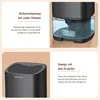 Collage of images showing a black dehumidifier and its features. Náhled obrázku produktu
