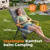 Campingstuhl klappbar mit Holzarmlehnen extra hoch – Produktbild-Vorschau 3