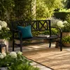 Relaxdays Gartenbank aus Metall, 2-Sitzer, robust, für Produktbild-Vorschau 2