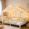 Merax Hausbett aus Metall 90x200cm, Jugendbett mit Produktbild-Vorschau 2
