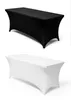 TISCHHUSSE 180x76x75cm Weiss elastisch rechteckig Stretch Produktbild-Vorschau 5