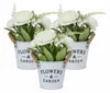 Fleurs artificielles en pot Relaxdays, lot de 3 plantes Voir les images du produit 8