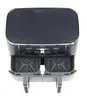 A top-down view of a black and gray dual-basket air fryer on a white background. Produktbild-Vorschau