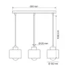 A technical drawing of a pendant light fixture with dimensions indicated. Produktbild-Vorschau