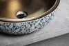 Lavabo da appoggio in Vetroceramica, 41X15 cm, rame/blu, Anteprima dell’immagine prodotto 5