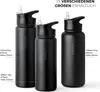 Trinkflasche Edelstahl 1L Thermo Flasche Sport isoliert Produktbild-Vorschau 7