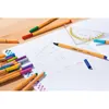 A collection of colored pens and a protractor are laid out on a grid notebook with some mathematical diagrams and calculations. Produktbild-Vorschau