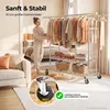 HOKEEPER Zware kledingrek op wielen, met dubbele Productafbeelding-voorbeeld 5