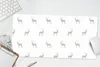 MuchoWow® Mauspad Mousepad Muster - Hirsche - Weiß 60x30 cm Produktbild-Vorschau 5