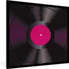 MuchoWow® Gerahmtes Poster LP's Vinyl - Rosa - Retro 40x40 Produktbild-Vorschau 1