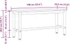 A diagram showing the dimensions of a table. Náhľad obrázku produktu