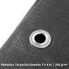STAHLWERK Bâche de protection avec œillets 3 x 4 m 260 g/m² Voir les images du produit 4