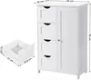 VASAGLE Sideboard Badezimmerschrank, Holz Beistellschrank, Produktbild-Vorschau 3