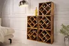 Massivholz Weinregal CUBUS 40cm braun Sheesham stone finish Produktbild-Vorschau 5