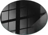 A circular black glass plate with reflections of a grid pattern. Podgląd zdjęcia produktu