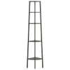 vidaXL Rohový regál s 5 policemi černý 45,5x31,5x180 cm Náhled obrázku produktu 3