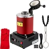 A digital gold melting furnace kit with accessories, including gloves, tongs, and a power cord, displayed against a white background. Podgląd zdjęcia produktu