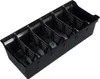 A black plastic organizer with multiple compartments, designed for storing spice bags. Anteprima dell’immagine prodotto
