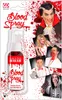 A collage of images advertising a blood spray product, featuring a vampire and various people with fake blood effects. Produktbild-Vorschau