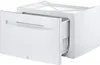 A white washing machine pedestal drawer with the drawer partially open. Produktbild-Vorschau