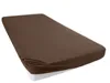 A brown fitted sheet is shown on a mattress. Produktbild-Vorschau