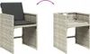 Design 11-tlg. Garten-Essgruppe mit Kissen Hellgrau Poly Produktbild-Vorschau 5