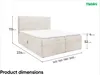 MEBLINI Boxspringbett mit Bettkasten - 180x220 - H3/Creme Produktbild-Vorschau 8