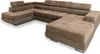 A large, U-shaped sectional sofa in a beige or light brown fabric, shown from a slightly elevated side angle against a white background. Produktbild-Vorschau